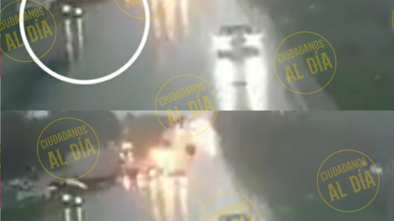 FUERTES VIENTOS ARRASTRAN A MOTOTAXISTA EN EL PERIFÉRICO DE MÉRIDA