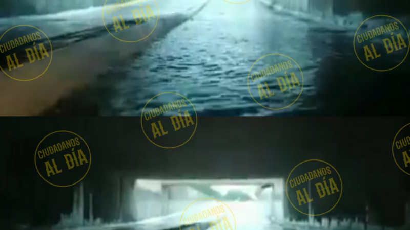 FUERTES LLUVIAS INUNDAN EL PASO A DESNIVEL EN PROLONGACIÓN MONTEJO, CON CIRCUITO COLONIAS