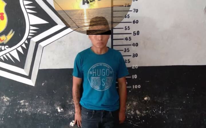 DETIENE A UN LADRÓN QUE ASOLABA LA ZONA DE TICUL, PIDEN A LAS VÍCTIMAS QUE LO DENUNCIEN