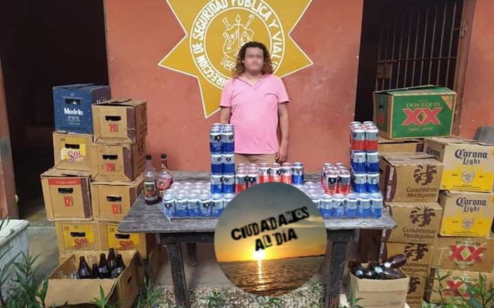 DETIENE A VENDEDOR CLANDESTINO DE CERVEZA EN MOTUL, LO DEJAN EN LIBERTAD Y DESPIDEN A LOS POLICÍAS