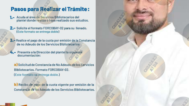 CREAN UN NUEVO COBRO PARA ALUMNOS DEL COBAY, “EL NO ADEUDO BIBLIOTECARIO”