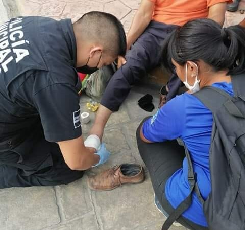 MOTOCICLISTA DERRAPÓ Y SUFRIÓ UN ESGUINCE EN EL TOBILLO DERECHO EN VALLADOLID