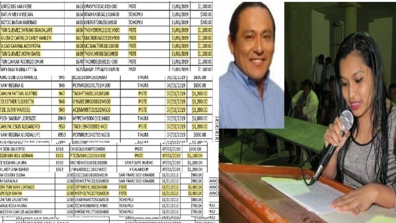 Familiares de regidores y de la alcaldesa de Tinum recibieron casi un millón de pesos en apoyos