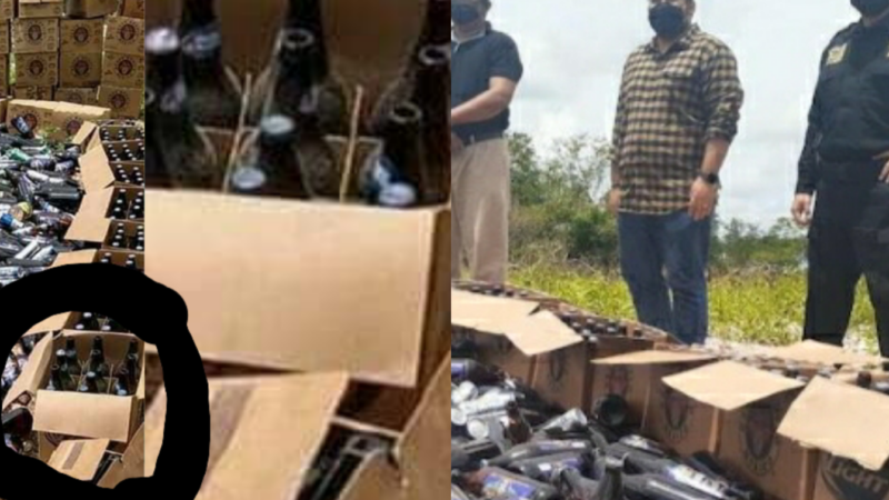 ALCALDE DE VALLADOLID SIMULO DESTRUIR DECOMISO DE CERVEZAS