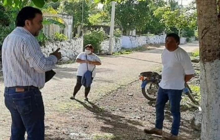 ALCALDE MOTULEÑO INICIO SU CAMPAÑA POLÍTICA Y SIN USAR CUBREBOCAS, DENUNCIAN