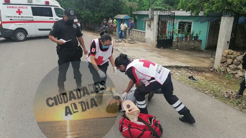 INVADE EL CARRIL CONTRARIO Y CHOCA A UN MOTOCICLISTA EN LA VÍA PIXOY- VALLADOLID