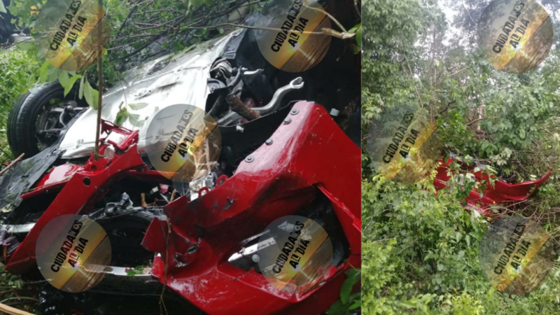 SE SALVA DE MORIR, SALE DE LA CARRETERA EN SU BMW