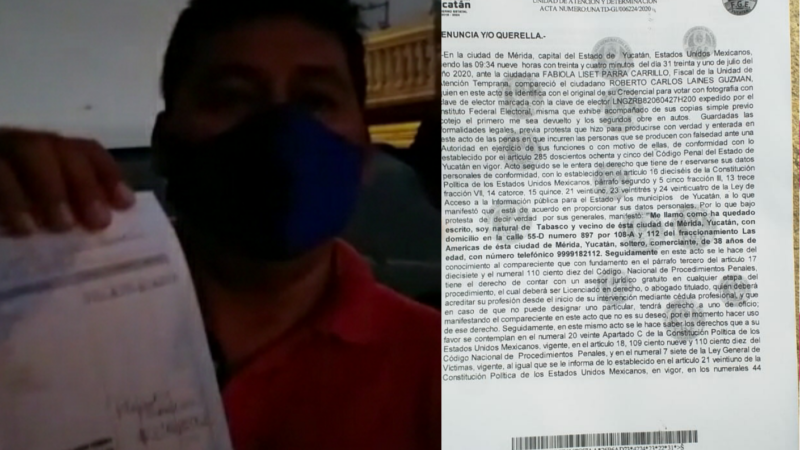 Policías estatales detuvieron a Roberto Lained, lo torturaron y le robaron 246, 500 pesos
