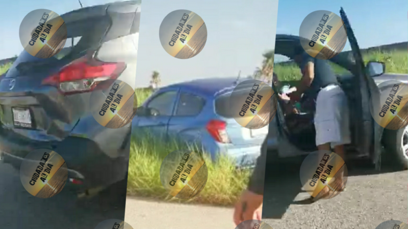 Baja su velocidad para no atropellar a un motociclista accidentado y lo chocan por alcance