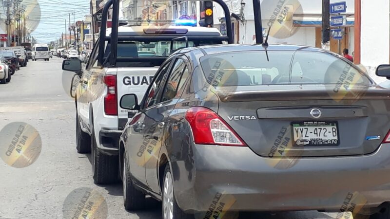 No respeto su distancia y chocó contra una camioneta de la Guardia Nacional en Progreso