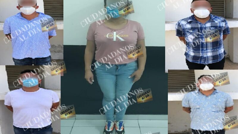 Cinco detenidos por robo con violencia en Mérida dos extranjeros y tres del Estado de México