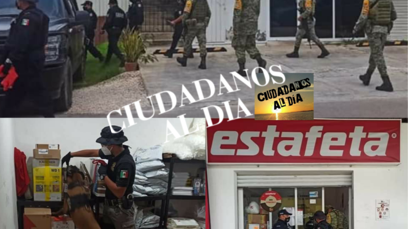 Fuerzas federales y estatales revisaron empresas de paquetería y mensajería en Valladolid