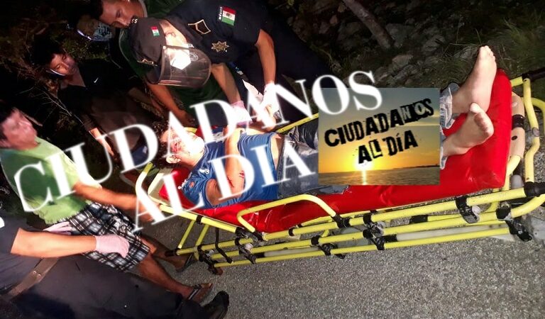 Completamente ebrio el Cumi de Tetiz derrapa en una motocicleta y choca contra un alambrado de púas