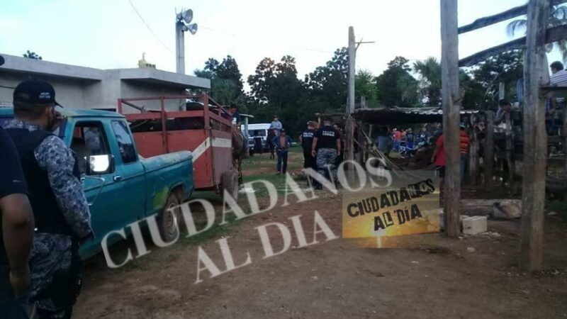 La policía coordinada interrumpió un torneo de lazo clandestino en Akil