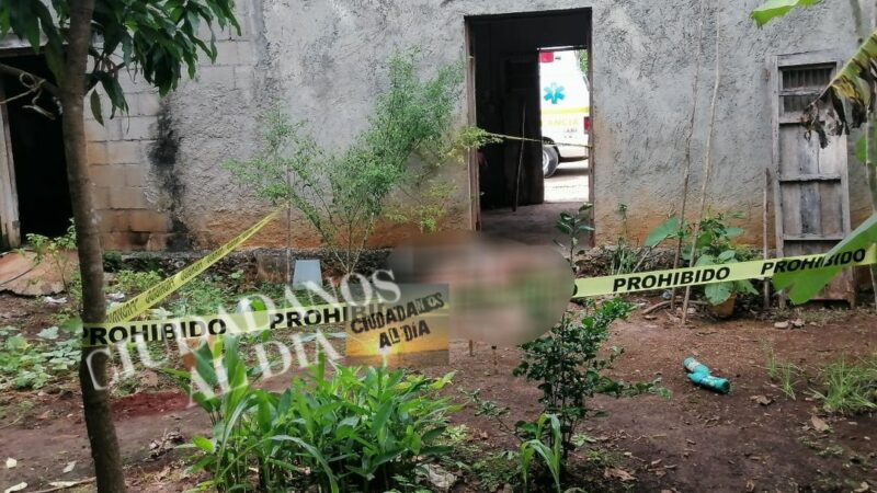 Encuentran a un abuelito muerto en el patio de su casa en Temozón