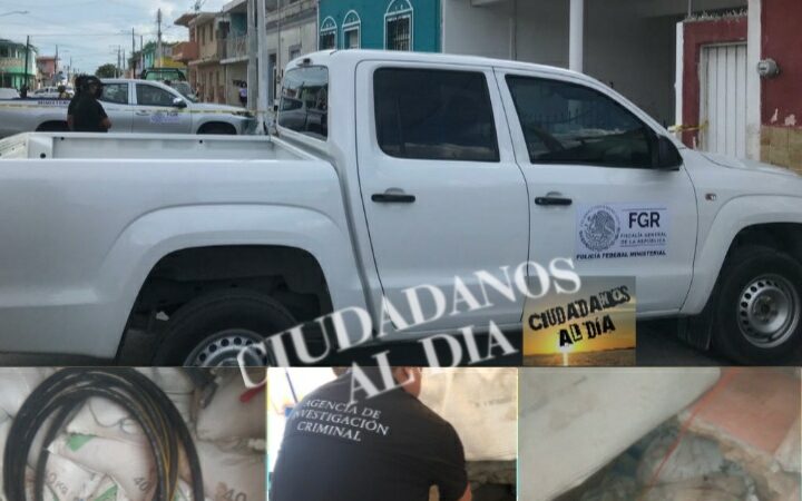 FGR Yucatán realizó un cateo en casa asegurada en Progreso por robo de hidrocarburo