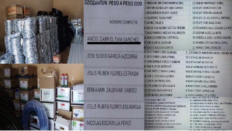 Amigos del alcalde que no son de Dzidzantún recibieron apoyos del programa peso a peso