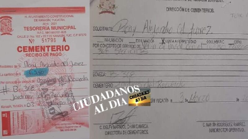 Pagaron 6, 250 pesos por una bóveda y la comuna se niega a entregar el título de propiedad