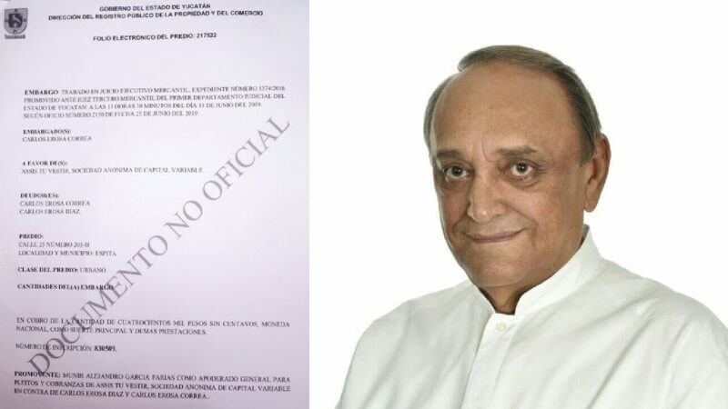 El Capitán Erosa buscara nuevamente la alcaldía de espita para recuperar su fortuna, está en bancarrota