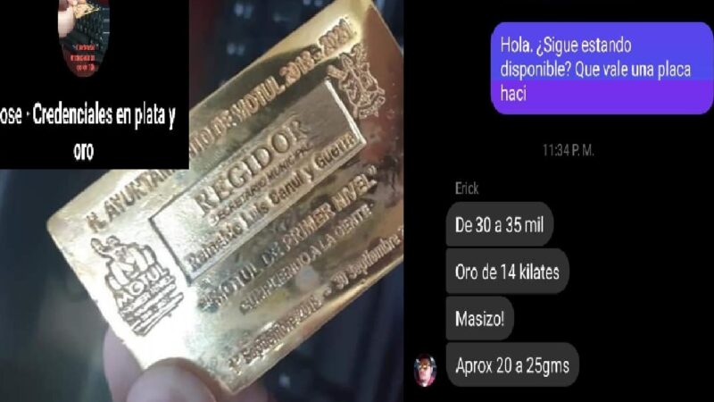 El secretario de la comuna de Motul despilfarran dinero en placas y mujeres denuncian regidores