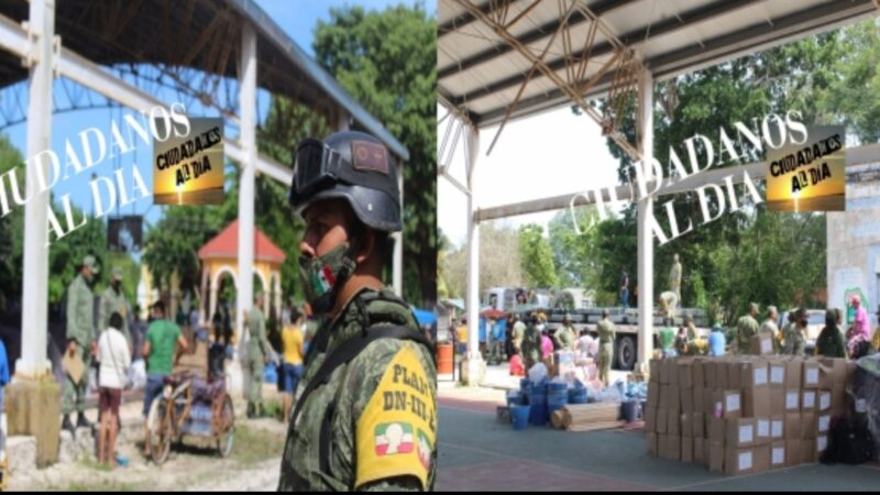 Afectados de las comisarias de Dzidzantún recibieron apoyos federales del FONDEN