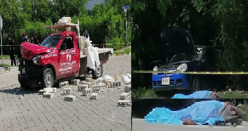 Una abuelita se vuela un alto, choca contra un camión de carga y fallece en Altabrisa