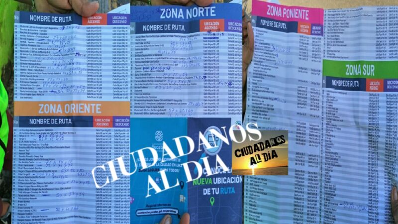 Sin avisar cambian nuevamente la ubicación de los paraderos en el centro de Mérida