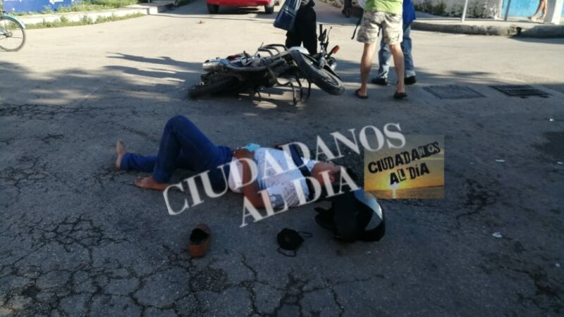 Por falta de gasolina en ambulancias de Motul un herido paso más de media hora tirado en la calle