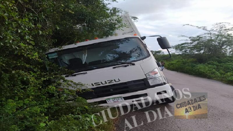 Joven conductor se salvó de volcar en a vía Piste-Dzitas