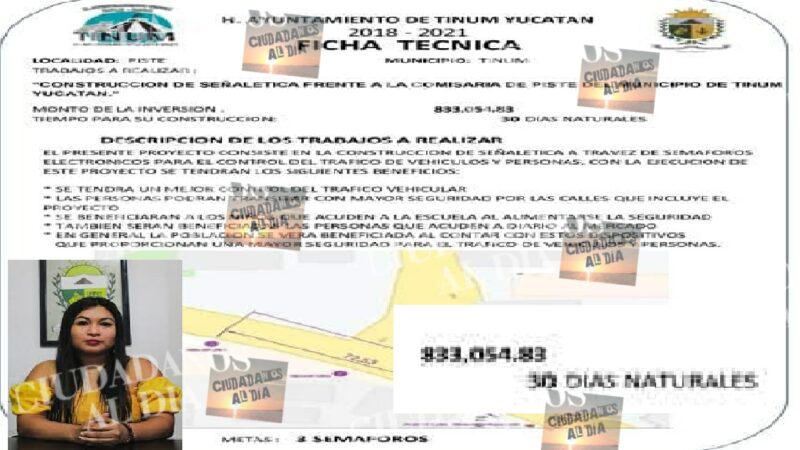 Casi un millón de pesos pagará la comuna de Tinum por tres semáforos