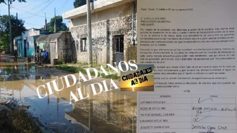 Vecinos de Piste tomaran medidas más drásticas que cerrar la calle 18 si la alcaldesa Natalia Mis no la repara
