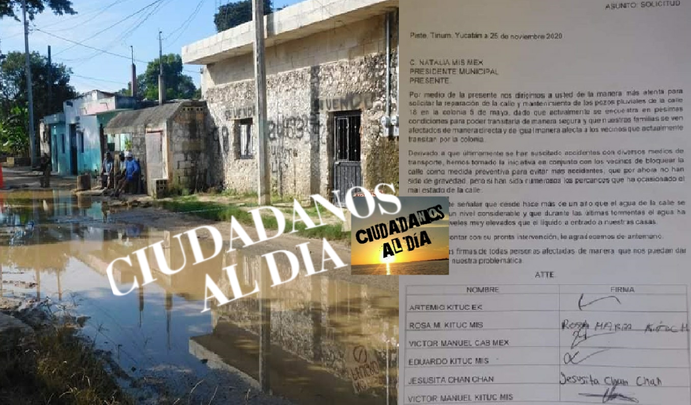 Vecinos de Piste tomaran medidas más drásticas que cerrar la calle 18 si la alcaldesa Natalia Mis no la repara