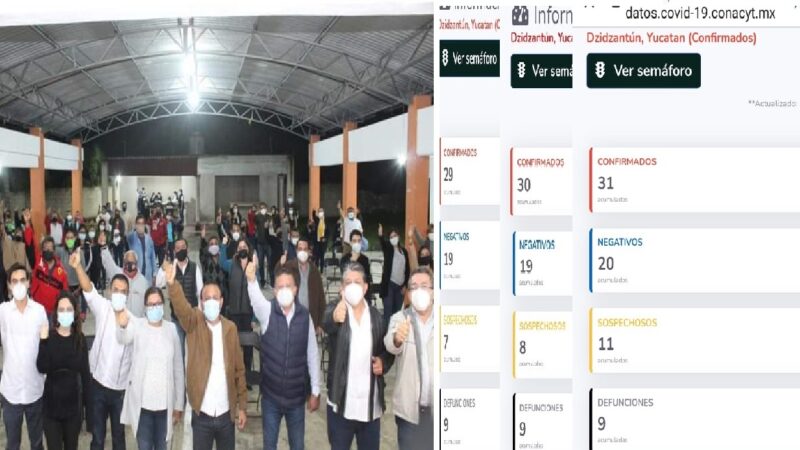 Otros cinco nuevos casos de COVID- 19 en Dzidzantún y sigue las reuniones.