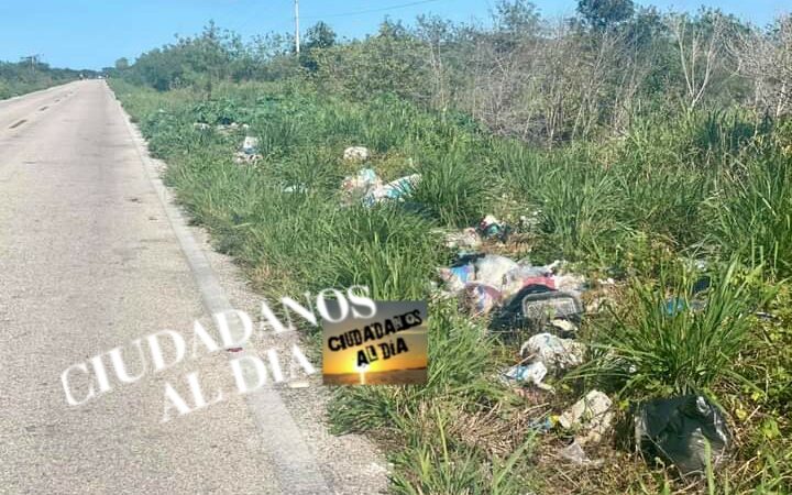 El alcalde de Dzilam González permite basurero clandestino, denuncian Dzilameños