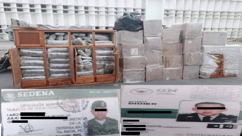Detienen a dos militares con más de 480 kilos de droga en un retén de Yucatán