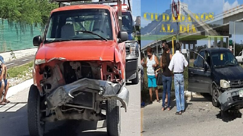 Choca a una mujer con sus dos hijos, intenta darse a la fuga, pero es detenido por la SSP