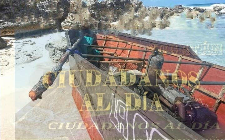 Hallan en isla mujeres embarcación de balseros cubanos