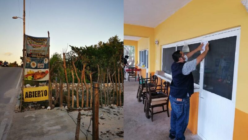 El restaurante “El Puente” de Chabihau clausurado por venta de bebidas alcohólicas