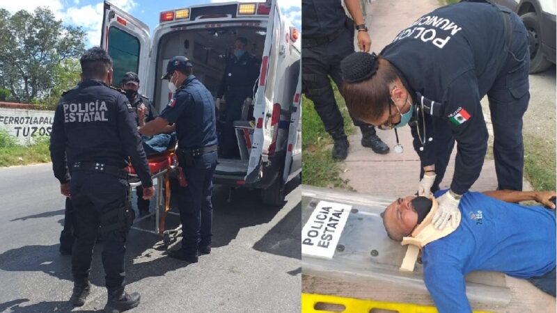 Agentes de la SSP chocaron y lesionaron a un discapacitado de Kanasín