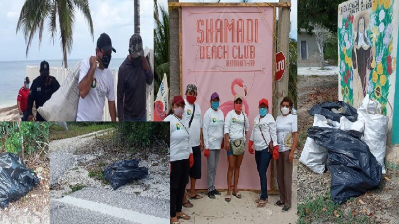 Si limpiaron calles del puerto de Santa Clara, pero solo de benefactores de la comuna, denuncian.