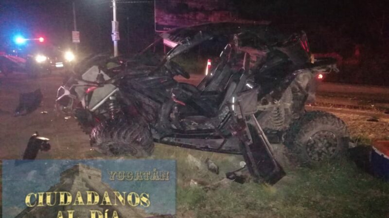 Ebrio a punto de perder ambas piernas después que chocó en Conkal