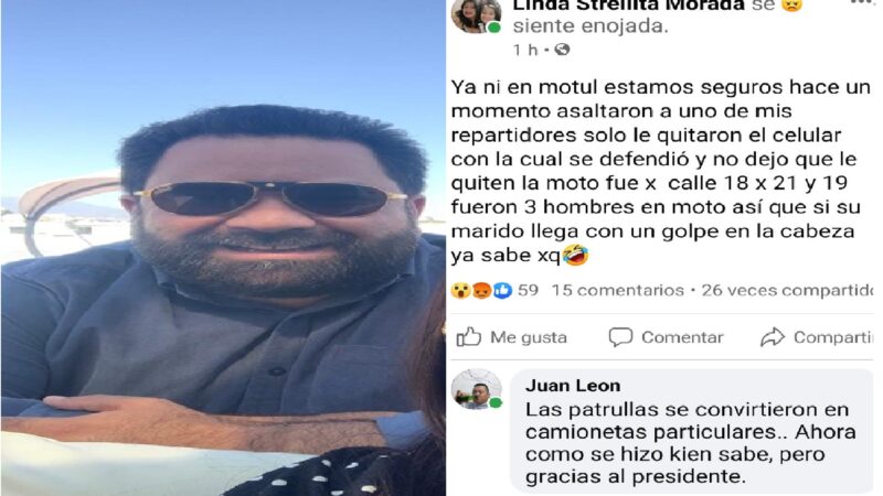 Tres sujetos asaltaron y robaron a plena luz del día en el centro de Motul, no hay detenidos