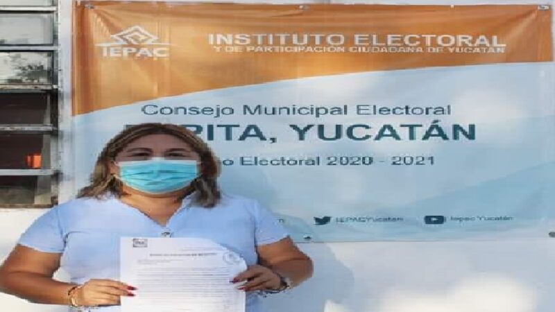 Martha Mena va con todo por la alcaldía de Espita, el IEPAC aprobó su candidatura