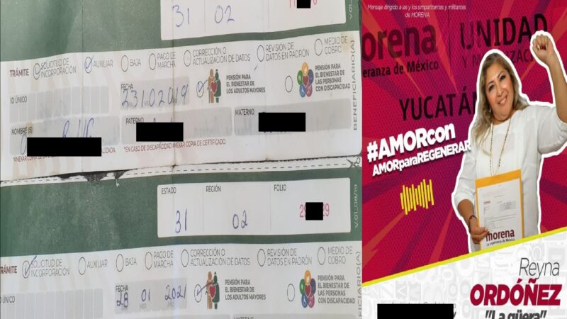 Candidata a diputad de MORENA envuelta en clonación de tarjetas del adulto mayor
