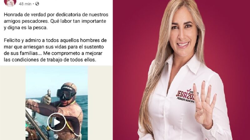 (video) Jessica Saiden candidata de Morena promueve en redes sociales la pesca furtiva