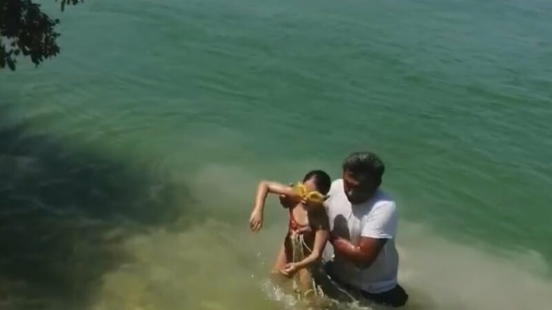 MADRE E HIJA SE SALVARON DE MORIR AHOGADAS EN CHUBURNA