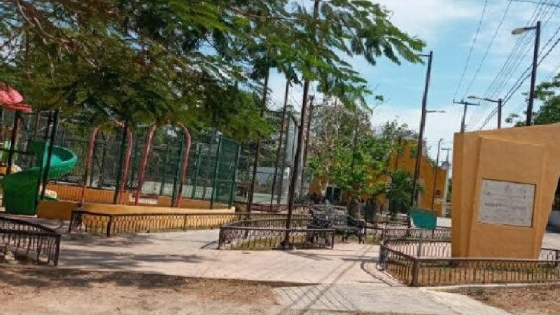 Se roban los juegos infantiles de tres parques en colonias de Izamal