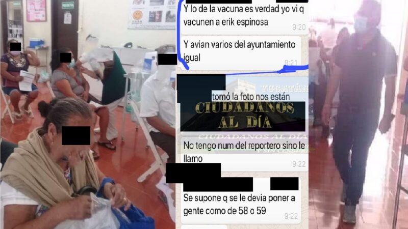 Le quitaron vacunas Covid-19 a adultos mayores para vacunar a la comuna de Cansahcab, denuncian.