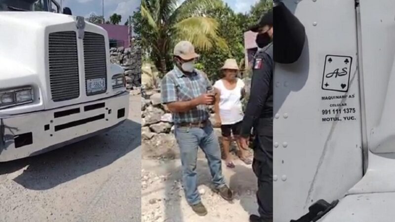 Volquete del alcalde de Motul choca y deja sin luz a familias de Kiní