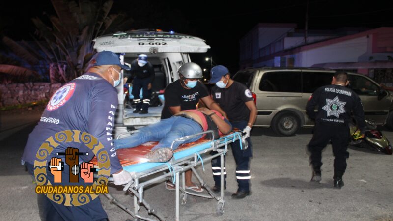 Paramédico de Dzidzantún choca por volarse un alto